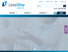 Tablet Screenshot of levelonebank.com